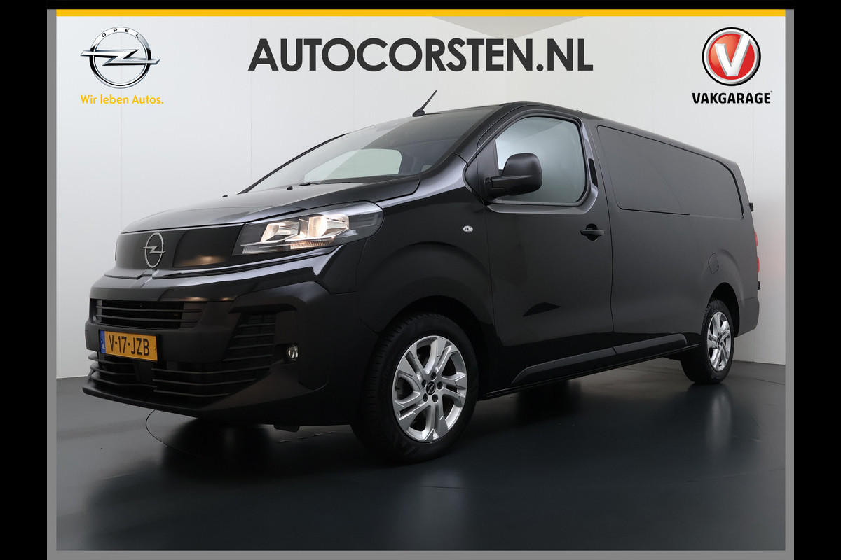 Opel Vivaro 2.0CDTi 145PK L3 DC Dubbele Cabine 6-Pers. Facelift! Navi PDC Camera Virtual-Cockpit Dual-ECC BordHerkenning Keyless Cruise-Cont 17" LM Mistlampen Schuifdeur Rechts  Priv.Glas ESP Elektr.Ramen Visio System Pack Ergonomie Comfort-pack Draadloze lader Spoorassistent ldws EURO6.4  2500kg trekvermogen