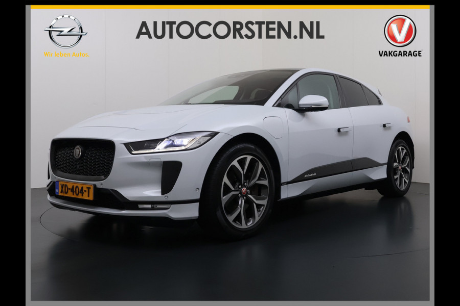 Jaguar I-PACE EV400 pk HSE First Edition 90 kWh AWD Pano-Dak Elektr.+Leer+Memory (Active-Air Suspension-)Luchtvering Matrix-LED Meridian®-Surr Lmv 20" DAB Bluetooth Led Stuur-Stoel-Achterbank-Voorruitverwarming Elek.Achterklep Zeer compleet, nieuwprijs € 106.646,- Origineel Nederlandse Auto