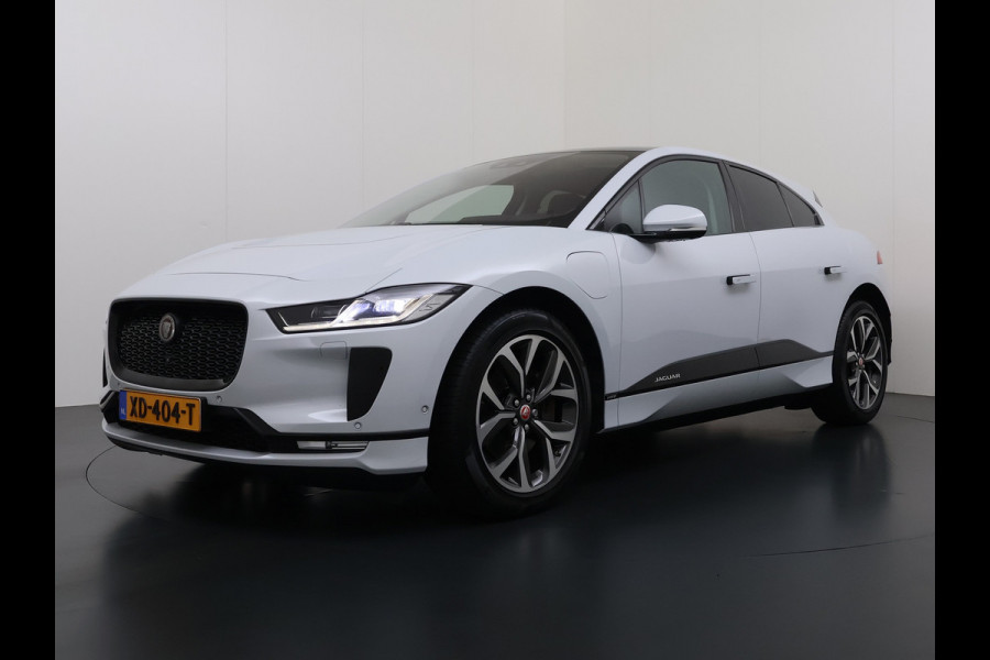 Jaguar I-PACE EV400 pk HSE First Edition 90 kWh AWD Pano-Dak Elektr.+Leer+Memory (Active-Air Suspension-)Luchtvering Matrix-LED Meridian®-Surr Lmv 20" DAB Bluetooth Led Stuur-Stoel-Achterbank-Voorruitverwarming Elek.Achterklep Zeer compleet, nieuwprijs € 106.646,- Origineel Nederlandse Auto