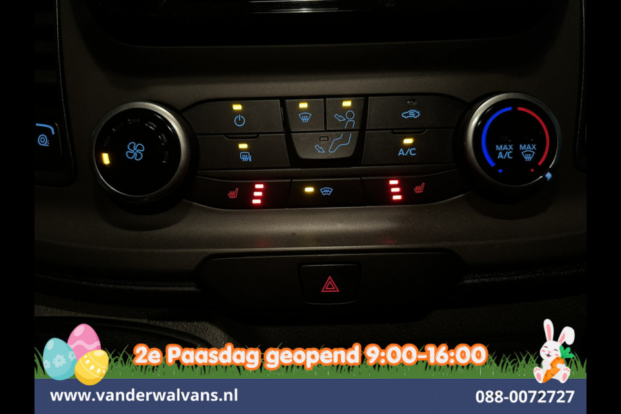 Ford Transit Custom 2.0 TDCI 131pk L2H1 Euro6 Airco | LED | Apple Carplay | Cruisecontrol | 2800kg Trekhaak Parkeersensoren, Stoelverwarming, Verwarmde voorruit, Bijrijdersbank