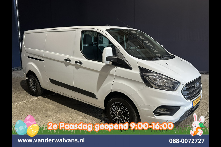 Ford Transit Custom 2.0 TDCI 131pk L2H1 Euro6 Airco | LED | Apple Carplay | Cruisecontrol | 2800kg Trekhaak Parkeersensoren, Stoelverwarming, Verwarmde voorruit, Bijrijdersbank
