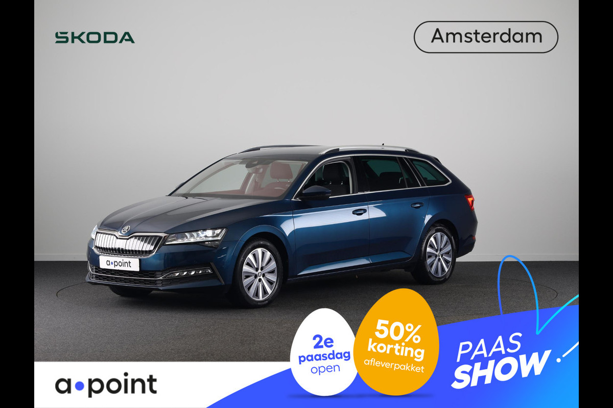 Škoda Superb 1.4 TSI iV Style 218 pk Automaat (DSG) | Navigatie | Parkeersensoren (Park assist) | Achteruitrijcamera | Standkachel | Stoelverwarming |