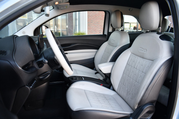 Fiat 500C La Prima 42 kWh Celestial Blue incl-Winterset ACC Stoelverw Camera Carplay