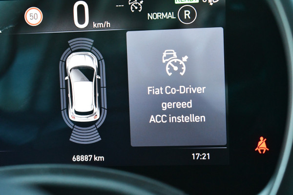 Fiat 500C La Prima 42 kWh Celestial Blue incl-Winterset ACC Stoelverw Camera Carplay