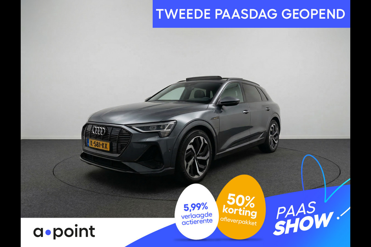 Audi e-tron 55 quattro S edition 95 kWh 408 pk | Navigatie | Panoramadak | Parkeersensoren | Stoelverwarming | Elektr. voorstoelen | Lichtmetalen velgen 21" | S-Line |