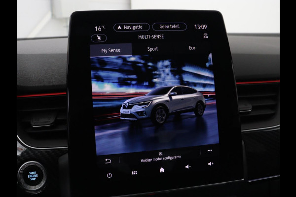 Renault Arkana 1.6 E-Tech Hybrid 145 R.S. Line | Panoramadak | Leder/Alcantara | Trekhaak | Stoelverwarming | Adaptive cruise | Camera | Carplay | Keyless | Park Assist | Full LED | Navigatie | Stuurverwarming