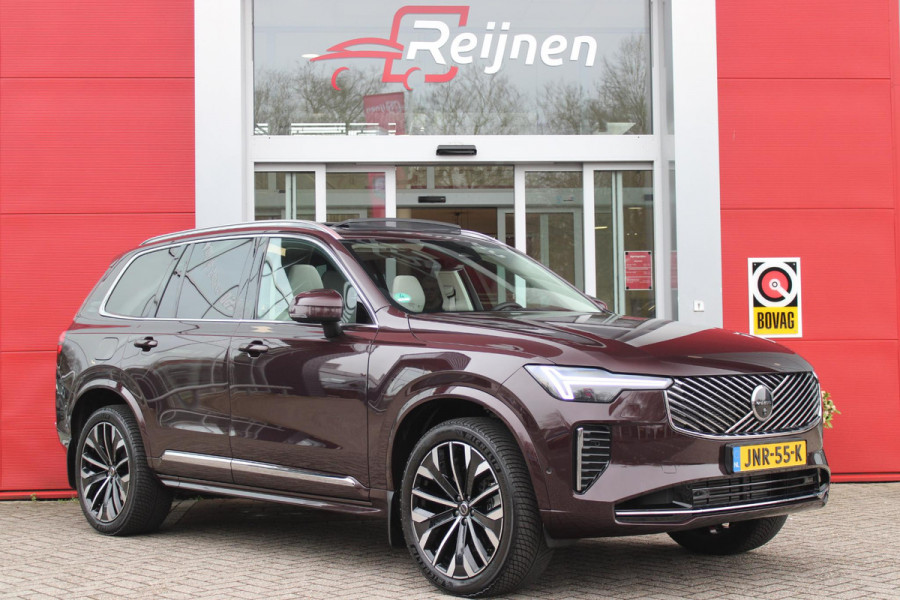 Volvo XC90 2.0 T8 456PK PHEV AWD PLUS BRIGHT | LUCHTVERING VOOR / ACHTER MET FOUR-C SETTINGS  | PANORAMISCH SCHUIF / KANTELDAK | EXTRA GETINT GLAS OP DE ACHTER PORTIEREN | BOWERS & WILKINS HIFI PREMIUM AUDI SYSTEEM INCLUSIEF FRESH AIR SUBWOOFER  | NAVIGATIE SYSTEEM BY GOOGLE MAPS | 360° CAMERA | ELEKTRISCH WEGKLAPBARE TREKHAAK | HEAD-UP DISPLAY | COMFORT STOELEN MET MASAGE FUNCTIE | STOEL VERWARMING EN VENTILATIE | ELEKTRISCH VERSTELBARE COMFORT STOEL MET GEHEUGEN EN ELEKTRISCH VERSTELBARE ZIJWANGEN | GEPERFOREERD NAPPA LEDER BEKLEDING BLOND / CHARCOAL | ACHTERBANK VERWARMING | N