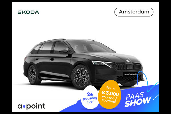 Škoda Octavia Combi Sportline Tour m-HEV 1.5 TSI 150 pk 7 versn. DSG | Panorama schuif/kanteldak | Trekhaak, wegklapbaar | Infotainment navigatie pakket | Travel Assist pakket | Winter pakket