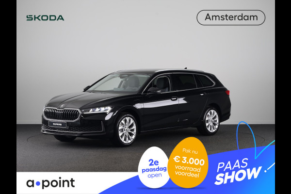 Škoda Superb Combi Business Edition PHEV 1.5 TSI 204 pk 6 versn. DSG | Trekhaak, wegklapbaar | Chrome pakket | Lichtmetalen velgen 18 inch Dofida zilver