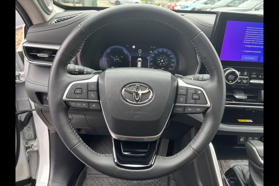 Toyota highlander 2.5 AWD Hybrid Premium | 7p |  Panoramadak | 360 graden camera | Platinum Pearl White | Adaptieve cruisecontrol | JBL audio | Head up Display | Stoelverwarming | Achterbank verwarmd
