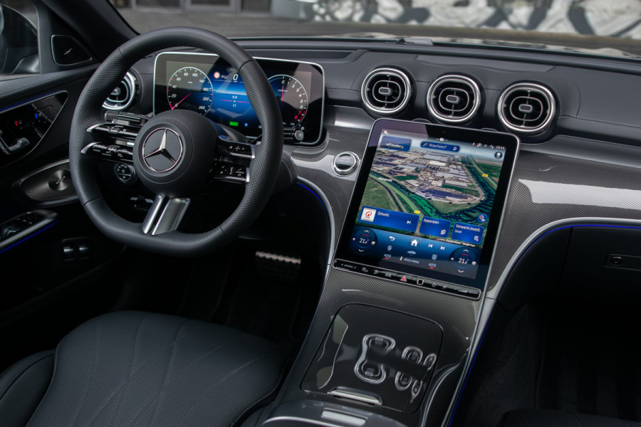 Mercedes-Benz C-Klasse 300 e AMG Magno|Nappa|Night|Rij-assistentie Plus|Keyless-Go|Stoelkoeling|Pano|360°|Burmester|19''