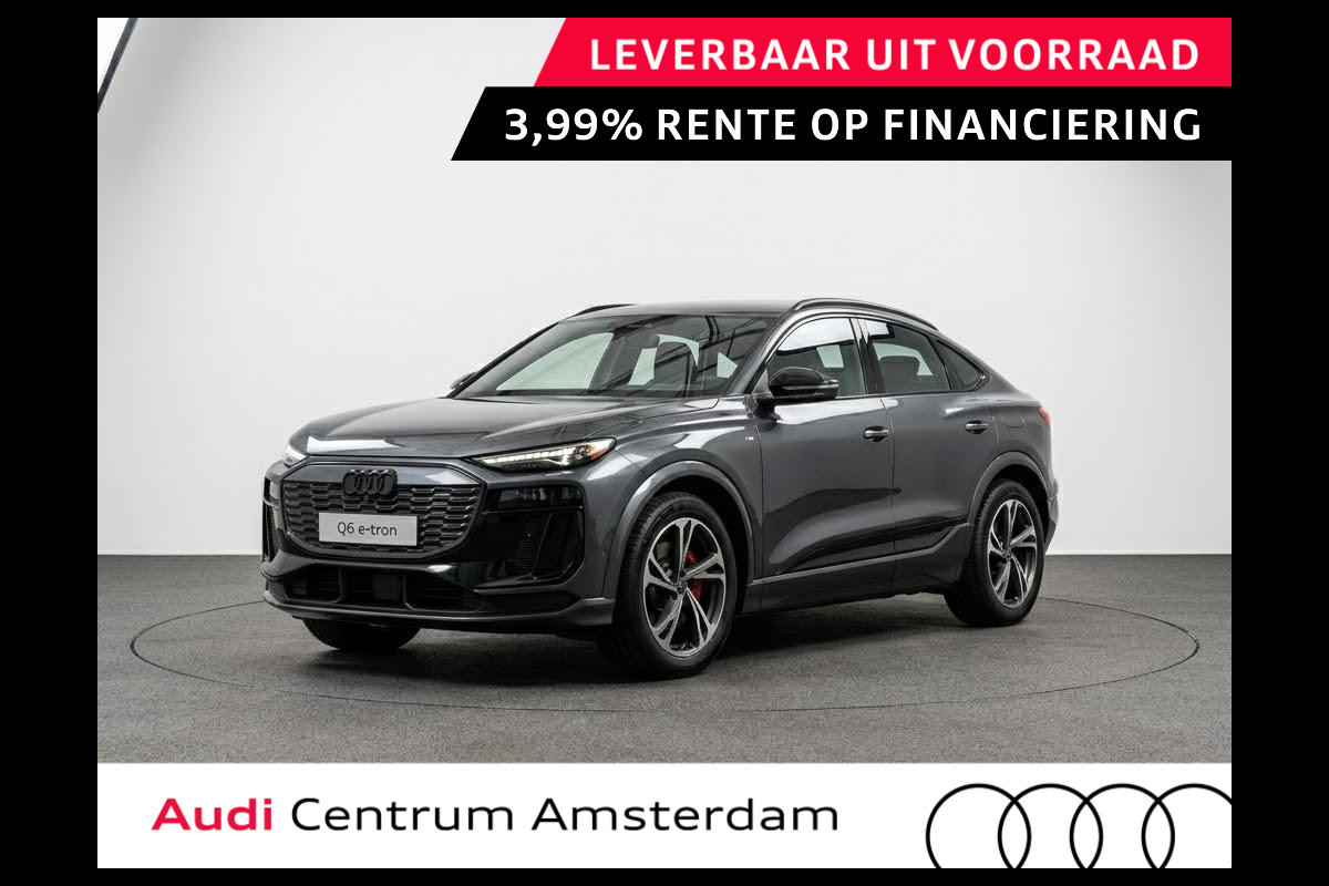 Audi Q6 Sportback e-tron S edition 83Kwh 252 pk | Adaptive air suspension | Glazen panoramadak | Stoelverwarming voorin en achterin | Stuurverwarming |