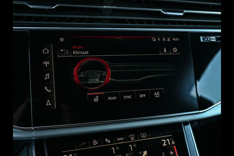 Audi Q8 55 TFSI e quattro Pro Line | Head-Up | Night vision | Luchtvering | Adaptive cruise | 360 Camera | Soft close | Keyless | Ambiance interieur | Achterbank verwarming | Trekhaak