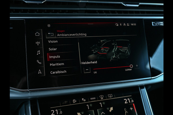 Audi Q8 55 TFSI e quattro Pro Line | Head-Up | Night vision | Luchtvering | Adaptive cruise | 360 Camera | Soft close | Keyless | Ambiance interieur | Achterbank verwarming | Trekhaak