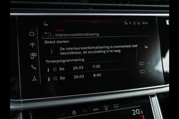 Audi Q8 55 TFSI e quattro Pro Line | S-Seats | B&O Sound | Head-Up | Night vision | Luchtvering | Adaptive cruise  | Camera | Keyless | Ambiance interieur |