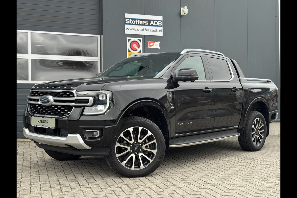 Ford Ranger 3.0 V6 241pk Platinum Double Cab | BPM VRIJ | 2-zits | Trekhaak 3500KG | 360 Cam | Leder geventileerd | Elekt. Rollo