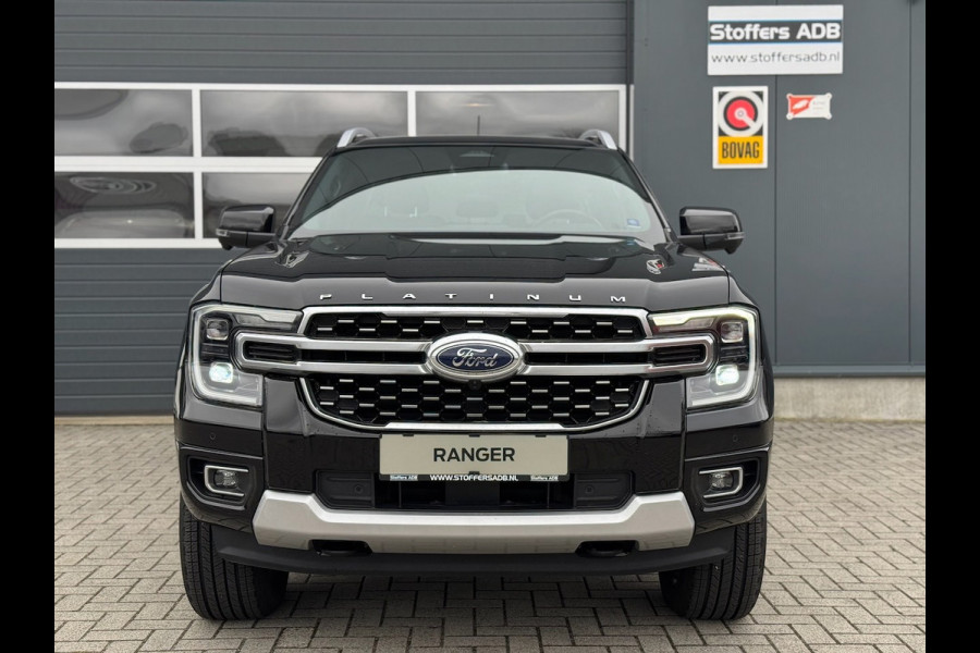 Ford Ranger 3.0 V6 241pk Platinum Double Cab | BPM VRIJ | 2-zits | Trekhaak 3500KG | 360 Cam | Leder geventileerd | Elekt. Rollo