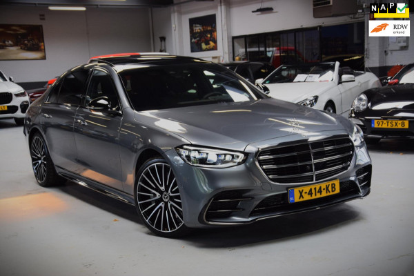 Mercedes-Benz S-Klasse 580 e 4MATIC Lang AMG Line Panoramadak|Org.NL|Dealer Onderhouden|BTW|Achterass-besturing