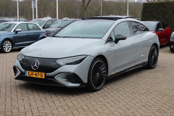 Mercedes-Benz EQE 350 AMG Line 89 kWh / SoH 95,7% / Panoramadak / Camera / Achterasbesturing / Head-up / Luxe Leder / Premium Plus-pakket / Stoelventilatie + Verwarming + Massage / Navigatie / Dodehoek / DAB / ACC