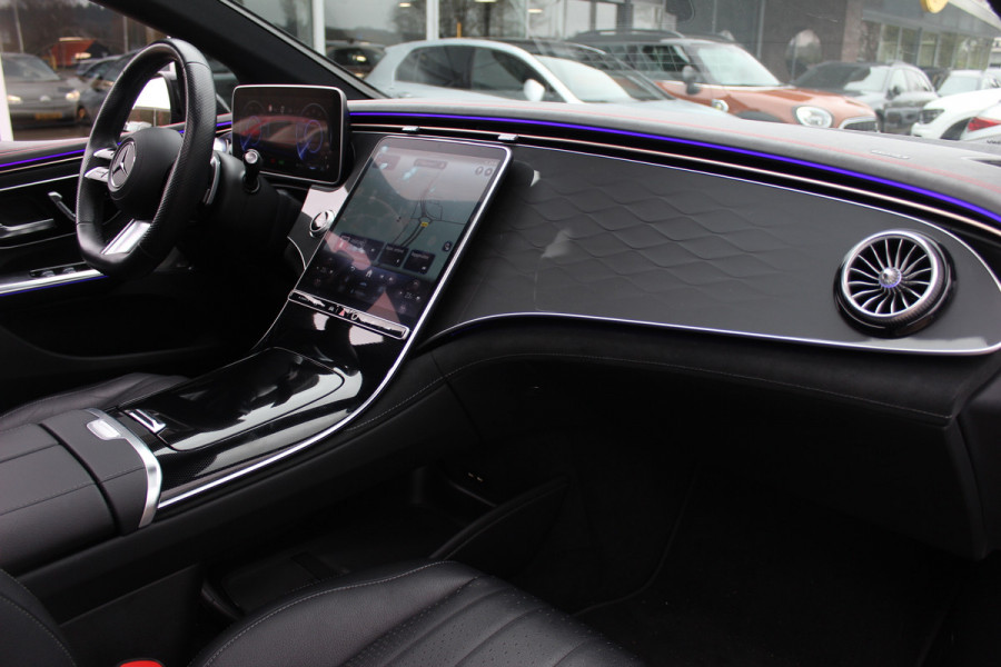 Mercedes-Benz EQE 350 AMG Line 89 kWh / SoH 95,7% / Panoramadak / Camera / Achterasbesturing / Head-up / Luxe Leder / Premium Plus-pakket / Stoelventilatie + Verwarming + Massage / Navigatie / Dodehoek / DAB / ACC