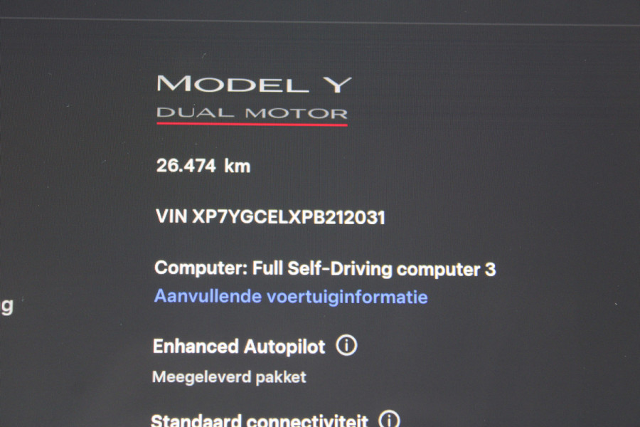 Tesla Model Y LONG RANGE DUAL AWD 75 kWh AUTOPILOT NAVI LEER PANO SOh 95,5%