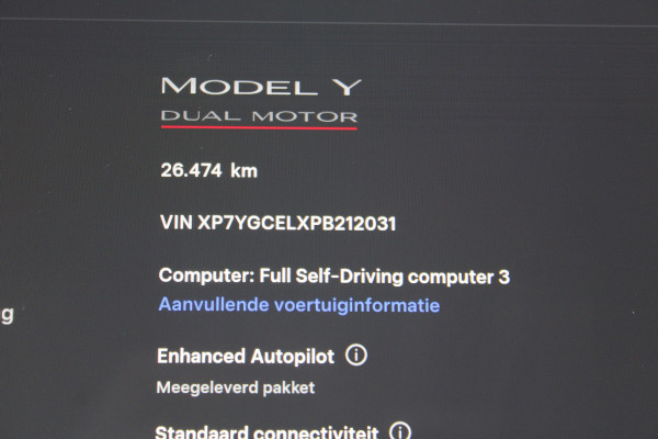 Tesla Model Y LONG RANGE DUAL AWD 75 kWh AUTOPILOT NAVI LEER PANO SOh 95,5%