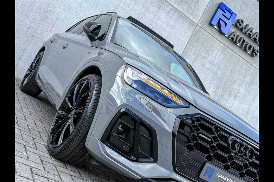 Audi Q5 55TFSI e 367PK Quattro Competition S Edition S-Line 1é Eig!|Pano|Luchtvering|S5-stoelen|HD Matrix|Carbon|Trekhaak|Ambiance