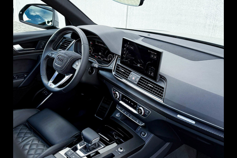 Audi Q5 55TFSI e 367PK Quattro Competition S Edition S-Line 1é Eig!|Pano|Luchtvering|S5-stoelen|HD Matrix|Carbon|Trekhaak|Ambiance