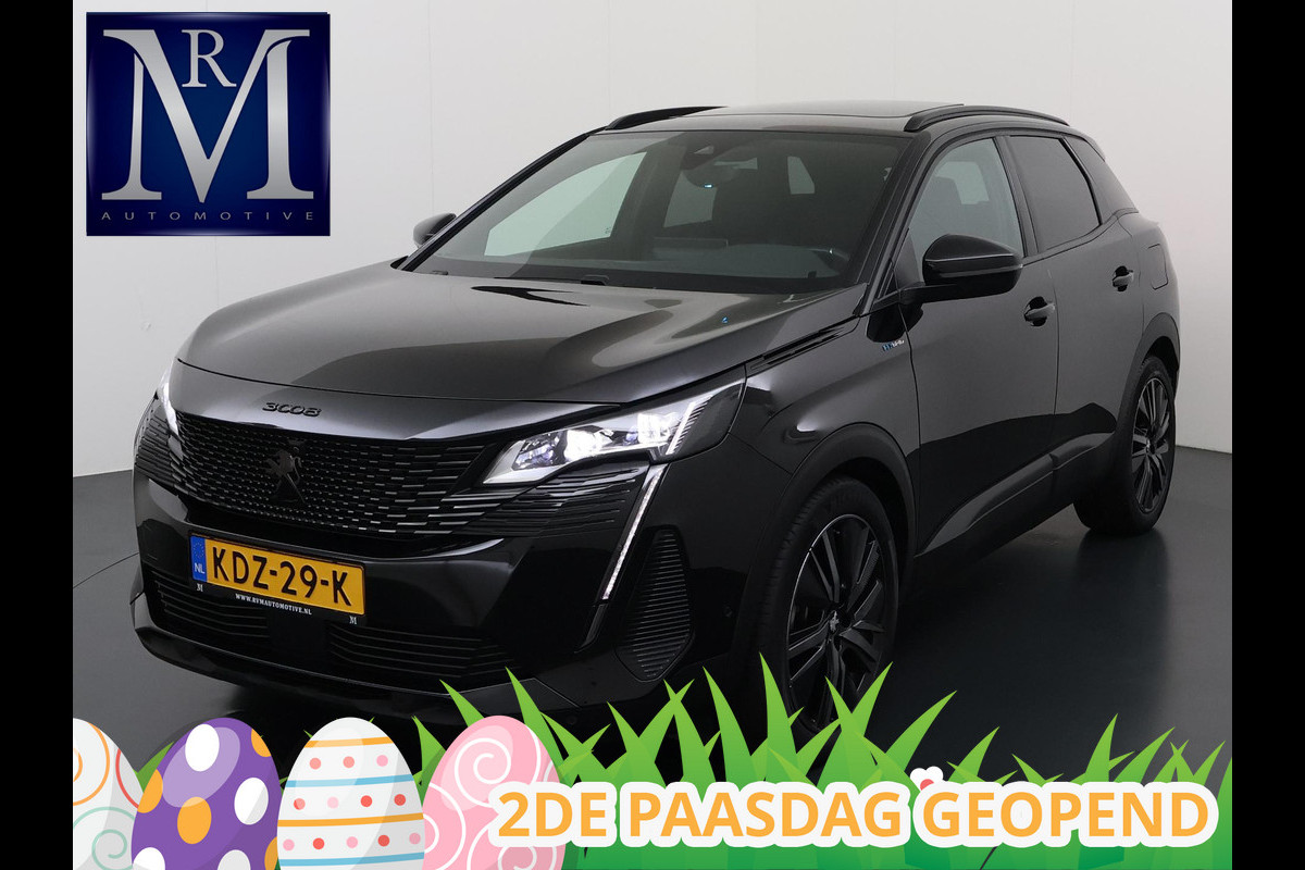Peugeot 3008 1.6 HYbrid 225 GT Pack Business PANO| BLACK PACK| VAN €29.900,- NU VOOR SLECHTS €27.877,- Uw LENTEVOORDEEL €2.023,-| FOCAL AUDIO| CAMERA VOOR + ACHTER| ADAPTIVE CRUISE| DODE HOEK SENSOR| ELEK. ACHTERKLEP| STOELVERWARMING