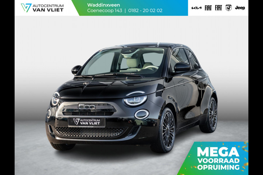 Fiat 500 Hybrid Collezione | Clima | LED | PDC | JBL Premium Audio | 17" | Camera | BSM | Canneloni Ivory/Piombo interieur