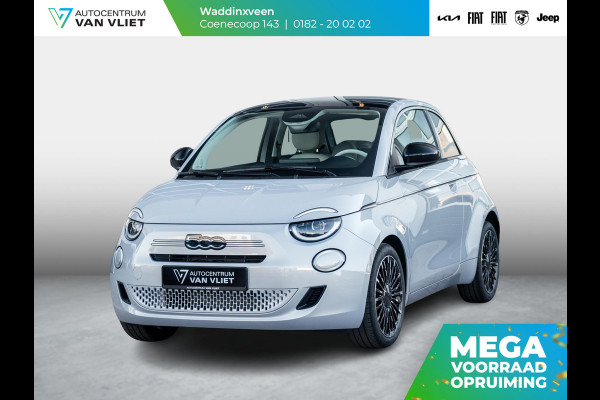 Fiat 500 Hybrid Collezione | Clima | LED | PDC | JBL Premium Audio | 17" | Camera | BSM | Canneloni Ivory/Piombo interieur