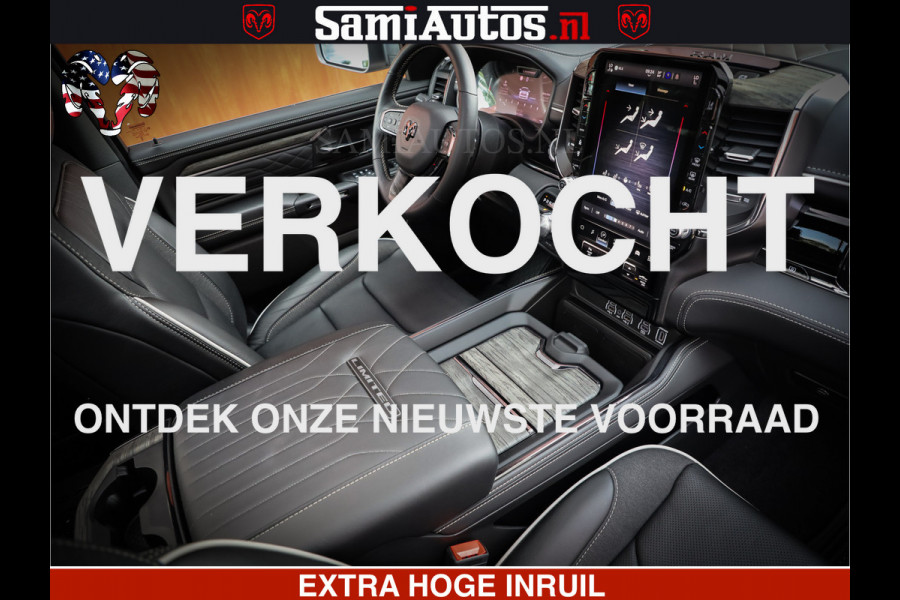 Dodge Ram Limited Night High Output 540HP 706Nm | Massage + Full Option | De Meest Luxe en Volle Pick-Up in zijn Klasse | Comfortabele Dubbele Cabine met Royale 5 Zitplaatsen | BPM vrij | Nu Leverbaar uit Voorraad | Voorraad Nr 2352 - 7649