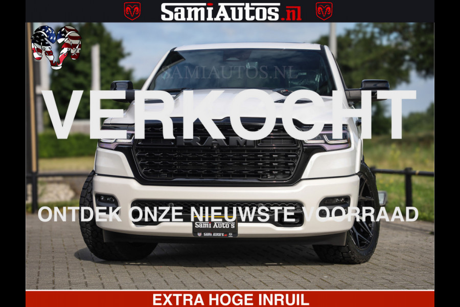 Dodge Ram Limited Night High Output 540HP 706Nm | Massage + Full Option | De Meest Luxe en Volle Pick-Up in zijn Klasse | Comfortabele Dubbele Cabine met Royale 5 Zitplaatsen | BPM vrij | Nu Leverbaar uit Voorraad | Voorraad Nr 2352 - 7649