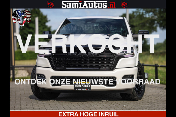 Dodge Ram Limited Night High Output 540HP 706Nm | Massage + Full Option | De Meest Luxe en Volle Pick-Up in zijn Klasse | Comfortabele Dubbele Cabine met Royale 5 Zitplaatsen | BPM vrij | Nu Leverbaar uit Voorraad | Voorraad Nr 2352 - 7649