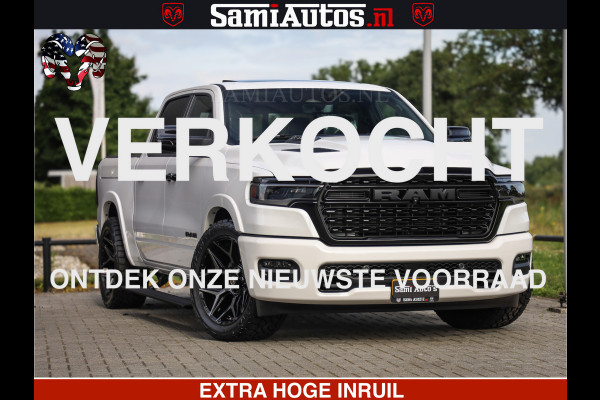 Dodge Ram Limited Night High Output 540HP 706Nm | Massage + Full Option | De Meest Luxe en Volle Pick-Up in zijn Klasse | Comfortabele Dubbele Cabine met Royale 5 Zitplaatsen | BPM vrij | Nu Leverbaar uit Voorraad | Voorraad Nr 2352 - 7649