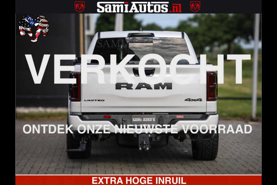 Dodge Ram Limited Night High Output 540HP 706Nm | Massage + Full Option | De Meest Luxe en Volle Pick-Up in zijn Klasse | Comfortabele Dubbele Cabine met Royale 5 Zitplaatsen | BPM vrij | Nu Leverbaar uit Voorraad | Voorraad Nr 2352 - 7649