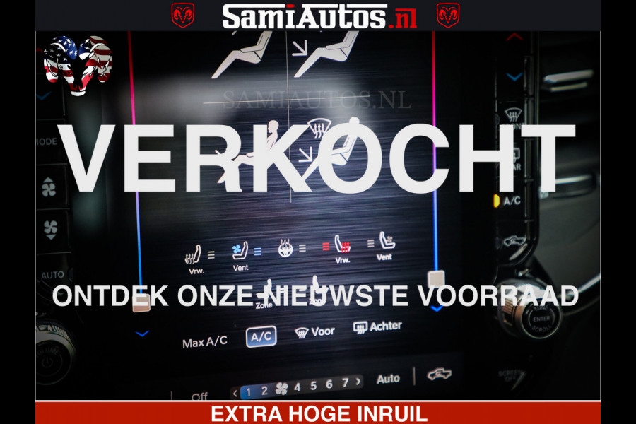Dodge Ram Limited Night High Output 540HP 706Nm | Massage + Full Option | De Meest Luxe en Volle Pick-Up in zijn Klasse | Comfortabele Dubbele Cabine met Royale 5 Zitplaatsen | BPM vrij | Nu Leverbaar uit Voorraad | Voorraad Nr 2352 - 7649