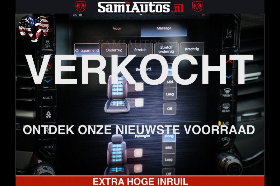 Dodge Ram Limited Night High Output 540HP 706Nm | Massage + Full Option | De Meest Luxe en Volle Pick-Up in zijn Klasse | Comfortabele Dubbele Cabine met Royale 5 Zitplaatsen | BPM vrij | Nu Leverbaar uit Voorraad | Voorraad Nr 2352 - 7649