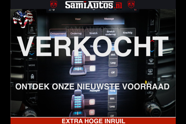 Dodge Ram Limited Night High Output 540HP 706Nm | Massage + Full Option | De Meest Luxe en Volle Pick-Up in zijn Klasse | Comfortabele Dubbele Cabine met Royale 5 Zitplaatsen | BPM vrij | Nu Leverbaar uit Voorraad | Voorraad Nr 2352 - 7649