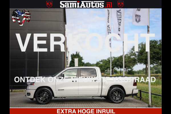 Dodge Ram Limited Night High Output 540HP 706Nm | Massage + Full Option | De Meest Luxe en Volle Pick-Up in zijn Klasse | Comfortabele Dubbele Cabine met Royale 5 Zitplaatsen | BPM vrij | Nu Leverbaar uit Voorraad | Voorraad Nr 2352 - 7649