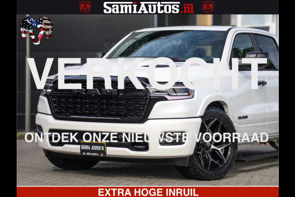 Dodge Ram Limited Night High Output 540HP 706Nm | Massage + Full Option | De Meest Luxe en Volle Pick-Up in zijn Klasse | Comfortabele Dubbele Cabine met Royale 5 Zitplaatsen | BPM vrij | Nu Leverbaar uit Voorraad | Voorraad Nr 2352 - 7649