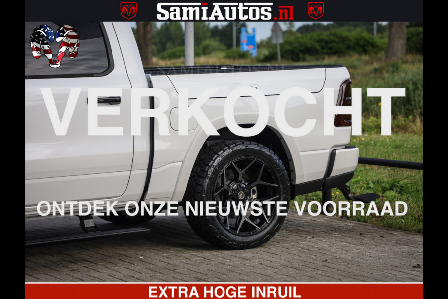 Dodge Ram Limited Night High Output 540HP 706Nm | Massage + Full Option | De Meest Luxe en Volle Pick-Up in zijn Klasse | Comfortabele Dubbele Cabine met Royale 5 Zitplaatsen | BPM vrij | Nu Leverbaar uit Voorraad | Voorraad Nr 2352 - 7649