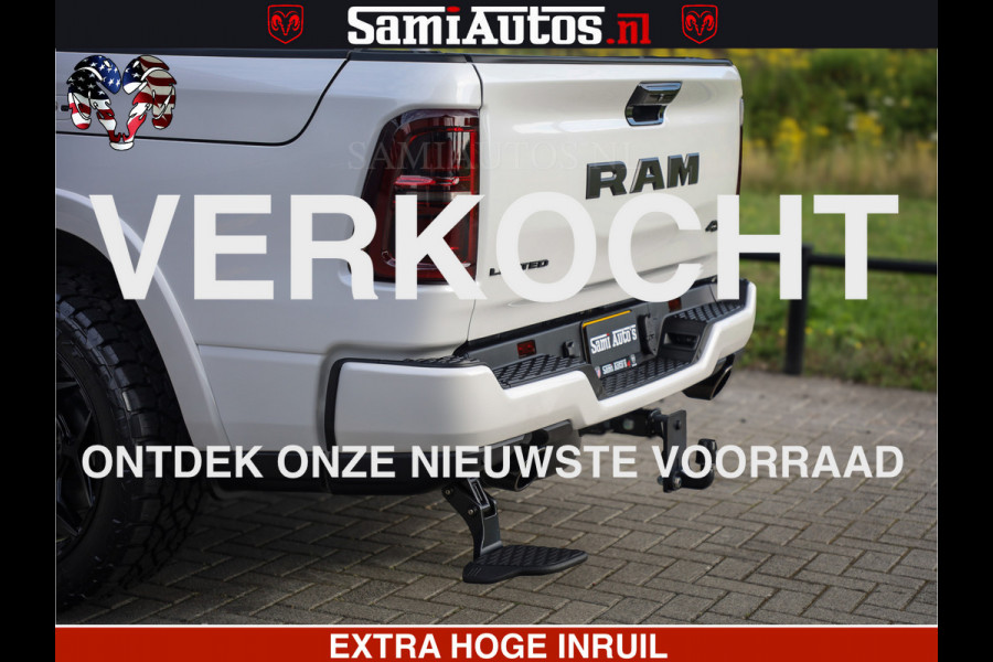 Dodge Ram Limited Night High Output 540HP 706Nm | Massage + Full Option | De Meest Luxe en Volle Pick-Up in zijn Klasse | Comfortabele Dubbele Cabine met Royale 5 Zitplaatsen | BPM vrij | Nu Leverbaar uit Voorraad | Voorraad Nr 2352 - 7649
