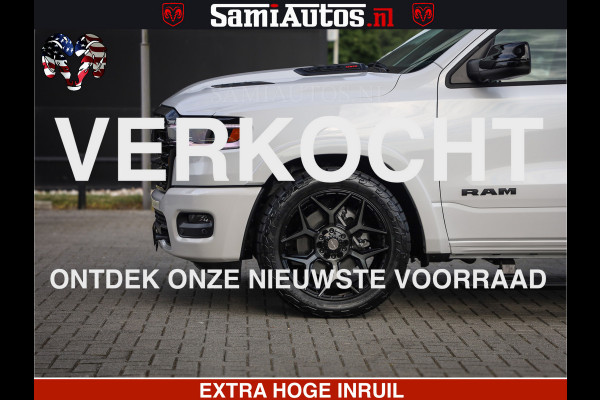 Dodge Ram Limited Night High Output 540HP 706Nm | Massage + Full Option | De Meest Luxe en Volle Pick-Up in zijn Klasse | Comfortabele Dubbele Cabine met Royale 5 Zitplaatsen | BPM vrij | Nu Leverbaar uit Voorraad | Voorraad Nr 2352 - 7649