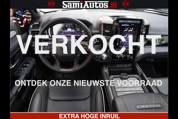Dodge Ram Limited Night High Output 540HP 706Nm | Massage + Full Option | De Meest Luxe en Volle Pick-Up in zijn Klasse | Comfortabele Dubbele Cabine met Royale 5 Zitplaatsen | BPM vrij | Nu Leverbaar uit Voorraad | Voorraad Nr 2352 - 7649