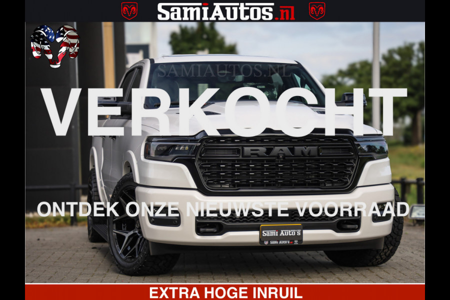 Dodge Ram Limited Night High Output 540HP 706Nm | Massage + Full Option | De Meest Luxe en Volle Pick-Up in zijn Klasse | Comfortabele Dubbele Cabine met Royale 5 Zitplaatsen | BPM vrij | Nu Leverbaar uit Voorraad | Voorraad Nr 2352 - 7649