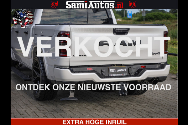 Dodge Ram Limited Night High Output 540HP 706Nm | Massage + Full Option | De Meest Luxe en Volle Pick-Up in zijn Klasse | Comfortabele Dubbele Cabine met Royale 5 Zitplaatsen | BPM vrij | Nu Leverbaar uit Voorraad | Voorraad Nr 2352 - 7649