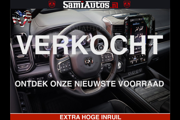 Dodge Ram Limited Night High Output 540HP 706Nm | Massage + Full Option | De Meest Luxe en Volle Pick-Up in zijn Klasse | Comfortabele Dubbele Cabine met Royale 5 Zitplaatsen | BPM vrij | Nu Leverbaar uit Voorraad | Voorraad Nr 2352 - 7649