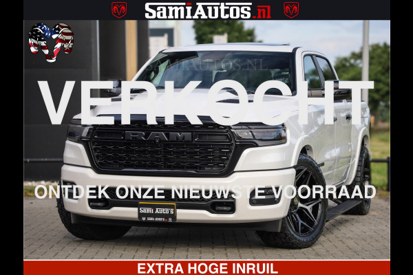 Dodge Ram Limited Night High Output 540HP 706Nm | Massage + Full Option | De Meest Luxe en Volle Pick-Up in zijn Klasse | Comfortabele Dubbele Cabine met Royale 5 Zitplaatsen | BPM vrij | Nu Leverbaar uit Voorraad | Voorraad Nr 2352 - 7649