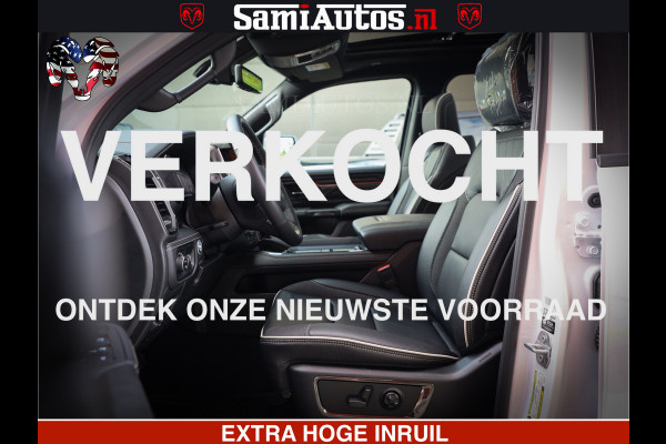 Dodge Ram Limited Night High Output 540HP 706Nm | Massage + Full Option | De Meest Luxe en Volle Pick-Up in zijn Klasse | Comfortabele Dubbele Cabine met Royale 5 Zitplaatsen | BPM vrij | Nu Leverbaar uit Voorraad | Voorraad Nr 2352 - 7649